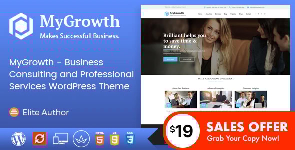 My Growth 2.2 - Business Consulting and Professional Services WordPress Theme