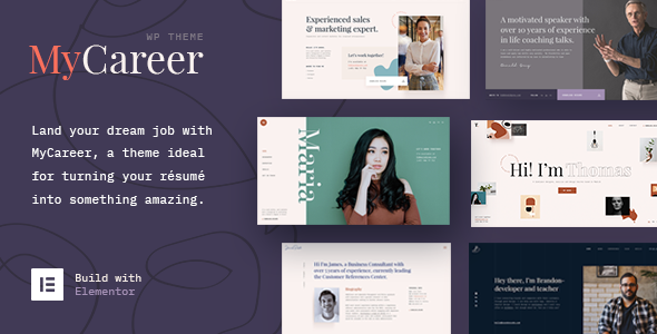 MyCareer 1.3.1 - CV Resume & vCard WordPress Theme