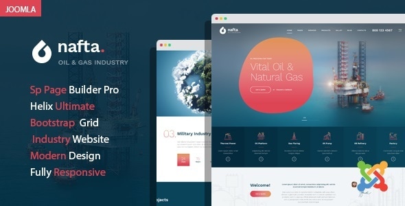 Nafta 5.7 - Oil & Gas Industry Joomla Template
