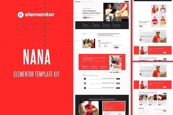 Nana - Packers & Movers Service Elementor Template Kit