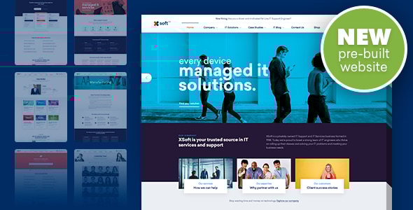 Nanosoft 1.3.1 WP Theme for IT Solutions and Services Company