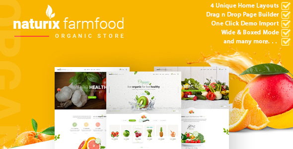 Naturix 2.5.2 - Organic Store Woocommerce Theme with Drag n Drop Page Builder