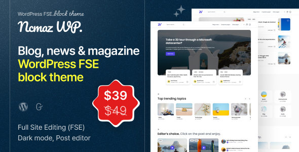 Ncmaz 2.0.0 - News Magazine FSE WordPress Block Theme