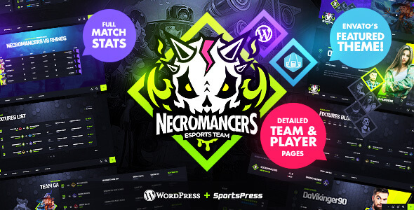 Necromancers 1.6.1 - eSports & Gaming Team WordPress Theme