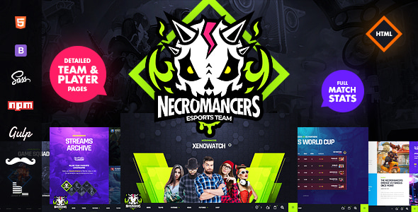 Necromancers 1.5.1 - eSports Team HTML Template