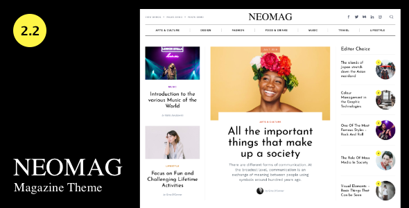 NeoMag 2.2 - News and Magazine WordPress Theme