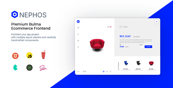Nephos 2.8.0 - Modern Bulma Ecommerce Frontend