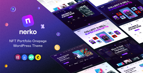 Nerko 1.4 - NFT Portfolio WordPress Theme