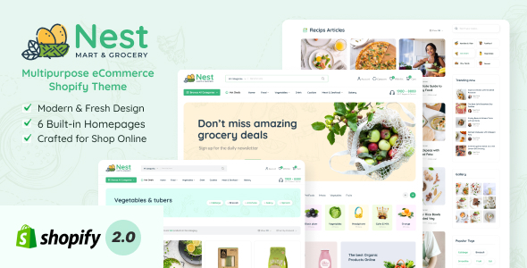 Nest - Grocery Store eCommerce Shopify Theme