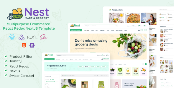 Nest- 6.2 - React Redux NextJS Multipurpose Ecommerce Template
