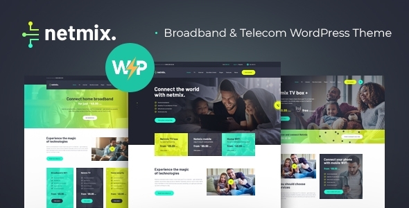 Netmix 1.0.16 - Broadband & Telecom Internet Provider  WordPress Theme