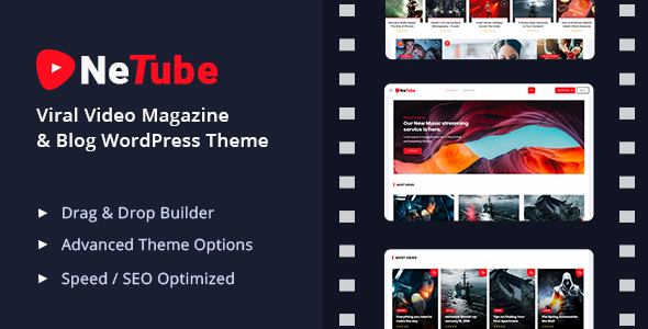 Netube - Viral Video Blog  Magazine WordPress Theme