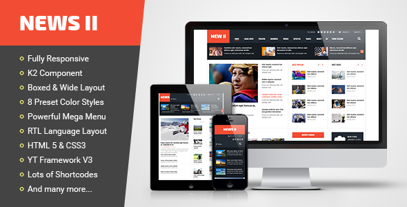 News II 3.10 - Responsive NewsMagazine Joomla Template