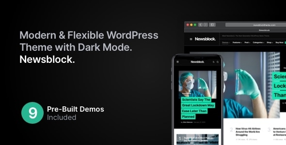 Newsblock 9 - News & Magazine WordPress Theme with Dark Mode