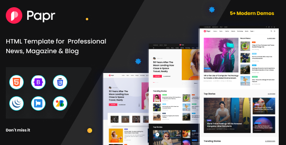 Newspapr 1.9 - News Magazine HTML Template