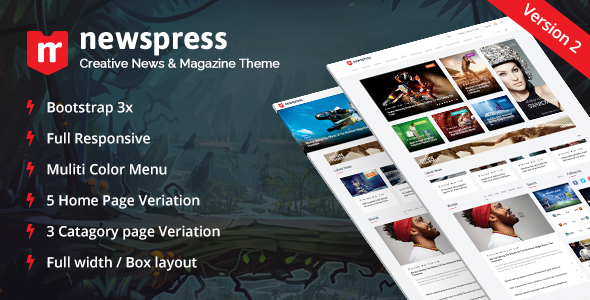 NewsPress 4.5.0 - Bootstrap News  Magazine Template