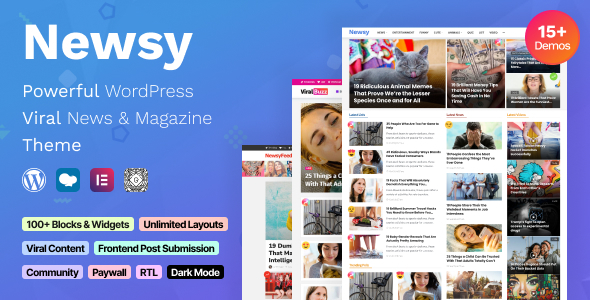 Newsy 2.7.1 - Viral News & Magazine WordPress Theme
