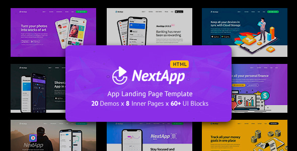 NextApp 1.1 - App Landing Pages Pack