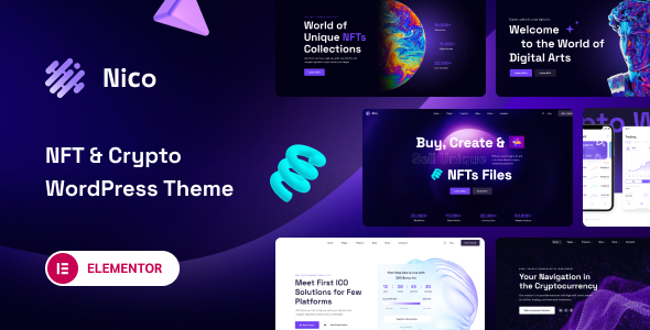 Nico 1.0.18 - Creative & NFT-affiliate WordPress Theme