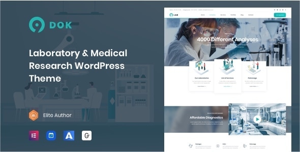 Ninedok 6.3 - Laboratory & Research WordPress Theme