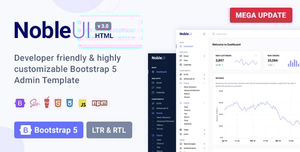 NobleUI - HTML Bootstrap 5 Admin Dashboard Template