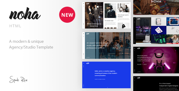 Noha 1.0 - A modern & unique Agency  Studio Template