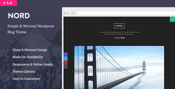 Nord 1.4.4 - Minimal and Clean WordPress Personal Blog Theme
