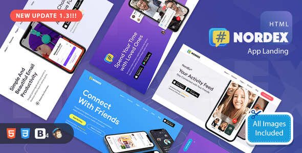 NordEx 1.2 - Premium App Landing Pages Pack Template