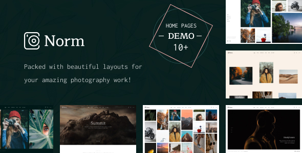 Norm 1.0.1 - Photography Elementor WordPress Theme