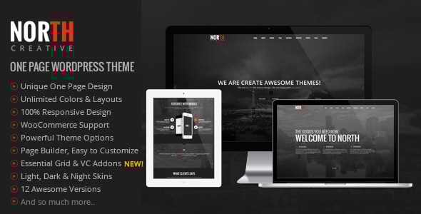 North 4.10.5 - One Page Parallax WordPress Theme
