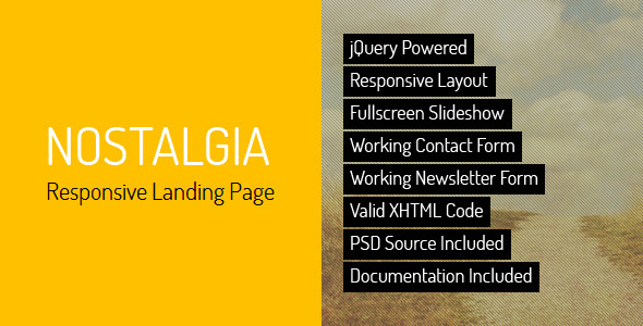 Nostalgia 08.05.2014 - Landing Page