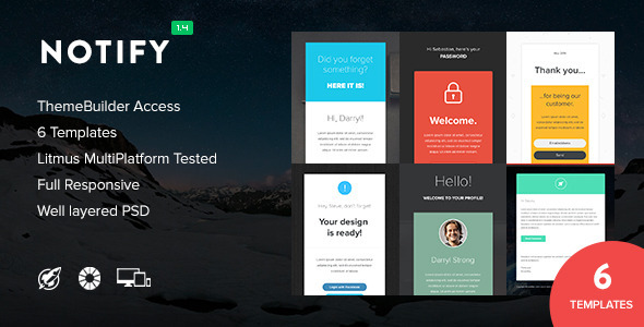 Notify 1.4 - Notification Email  Themebuilder Access