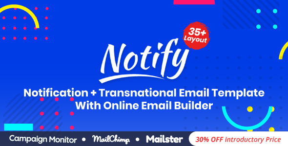 Notify 4.2 - Responsive Multipurpose Email Template With Online Builder