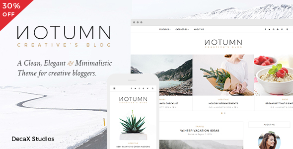 Notumn 1.1.1 - Responsive Modern Minimalistic Blog