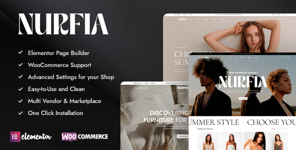 Nurfia - Fashion & Furniture WooCommerce Theme