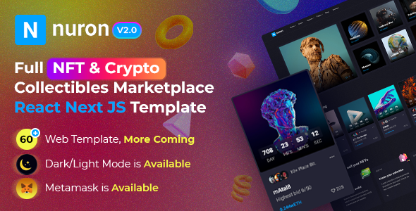 Nuron 3.0.0 - NFT Marketplace React NextJS Template