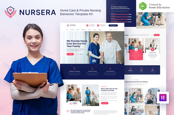 Nursera  Home Care & Private Nursing Services Elementor Template Kit