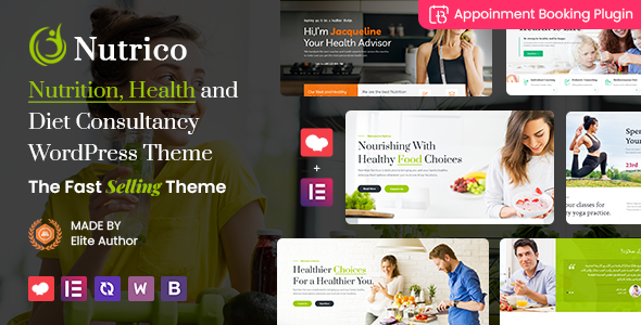 Nutrico 6.7.37 - Nutrition Health Services WordPress Theme  Appointment Booking