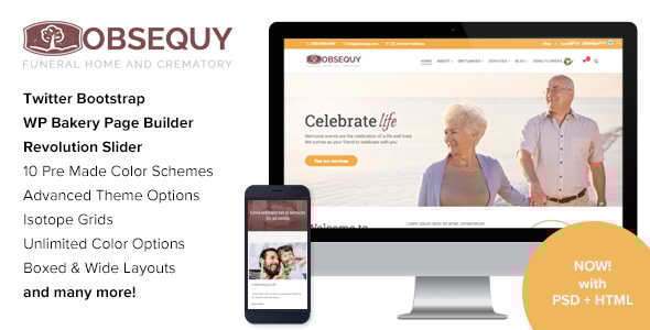 Obsequy 3.9 - Funeral Home WordPress Theme
