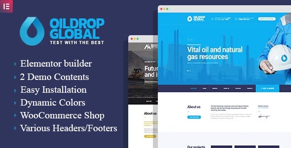 OilDrop 1.0.23 - Oil and Gas Industrial WordPress theme