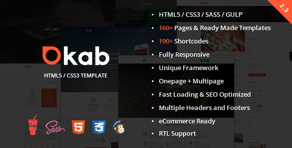 Okab 2.0 - Responsive Multi-Purpose HTML5 Template