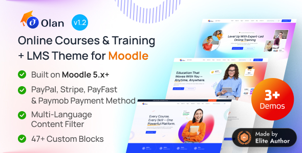 Olan - Moodle 5 Premium Education LMS Theme