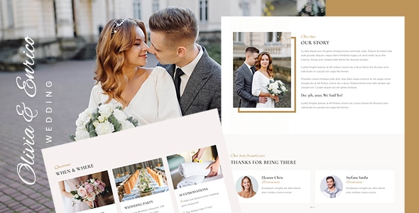 Olivia & Enrico 1.1 - Wedding Template