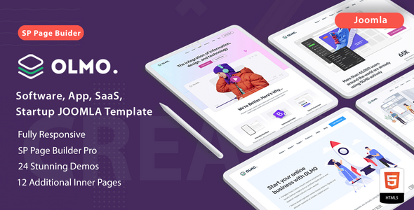 OLMO - Software & SaaS Joomla Template