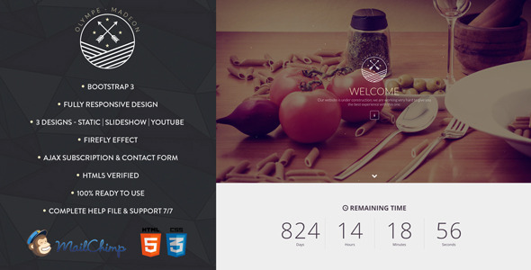 OLYMPE 3.2.0 - Smart Coming Soon Template