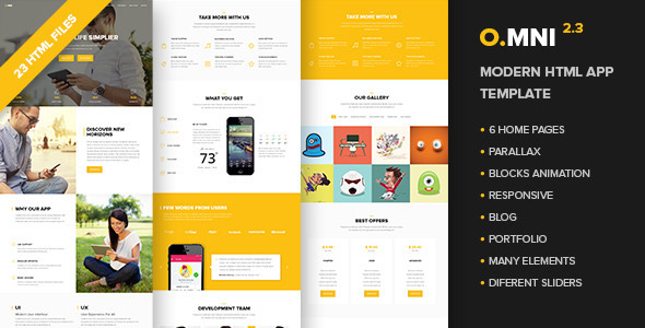 Omni 2.3 - Modern HTML App Template
