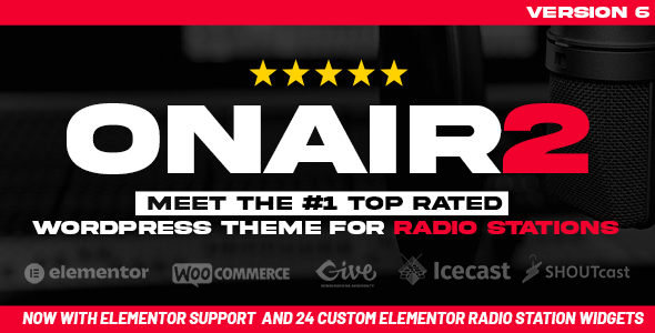 Onair2 2.0 - Radio Station WordPress Theme With Non-Stop Music Player