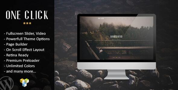 One Click  Parallax One Page WordPress Theme