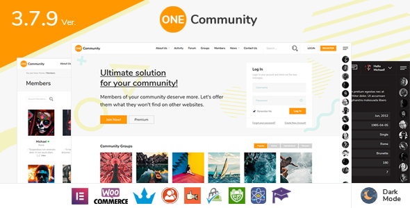 OneCommunity 10.0 BuddyPress Membership Theme
