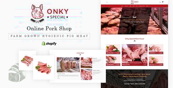 Onky  Butcher Food and Meat Shop Shopify Theme